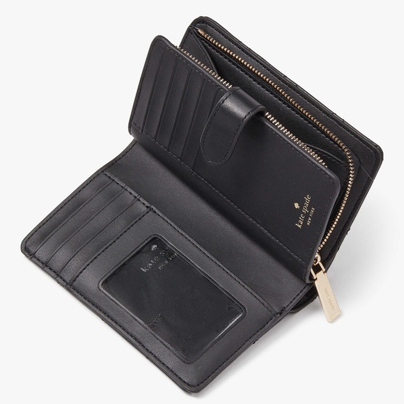 Kate Spade Black Quilted bifold wallet NWT!! - Picture 5 of 6